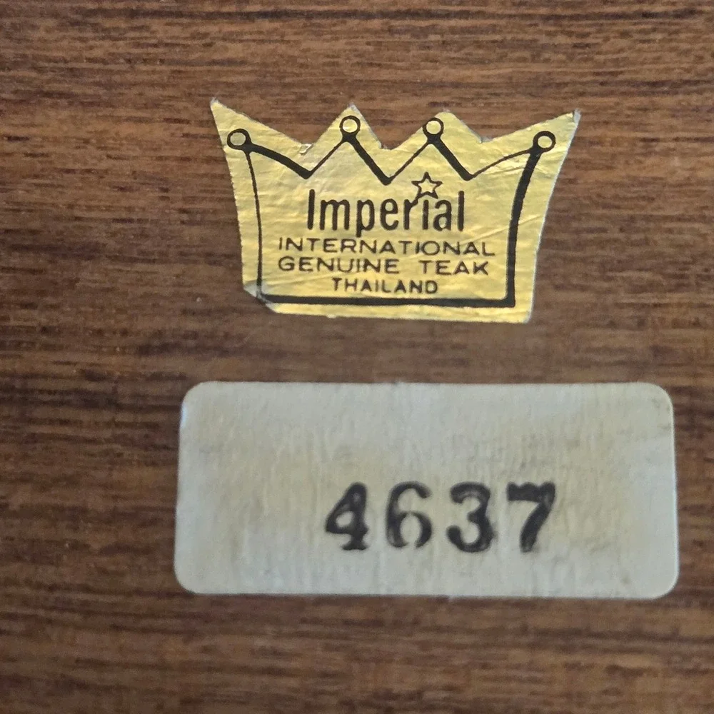 Imperial International Genuine Teak Wood 3-Section Serving Tray‎ Thailand MCM